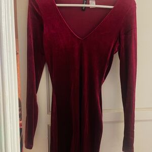 Burgundy Mini Dress